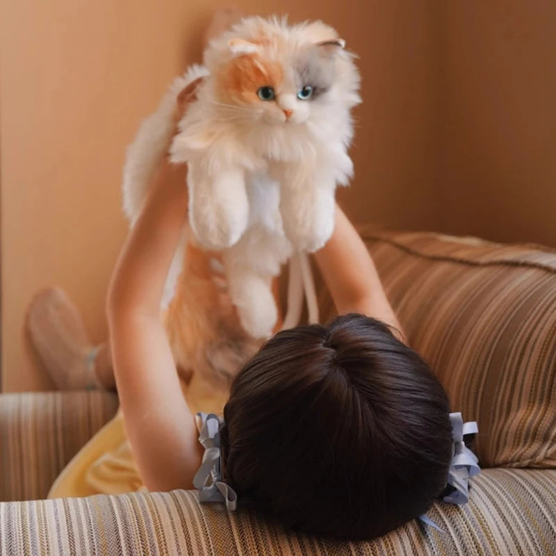 PeachyPaws Cat Plush Backpack