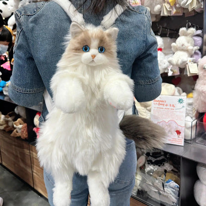 SnowBelle Cat Plush Backpack